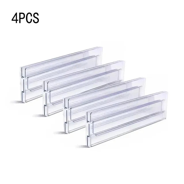 1/2/4/6/8PCS Drawer Wardrobe Dividers Organizers Expandable From Kitchen Drawer Organizer, Clear Plastic Partition Plate Tools by FLIPSTYLEZLLC