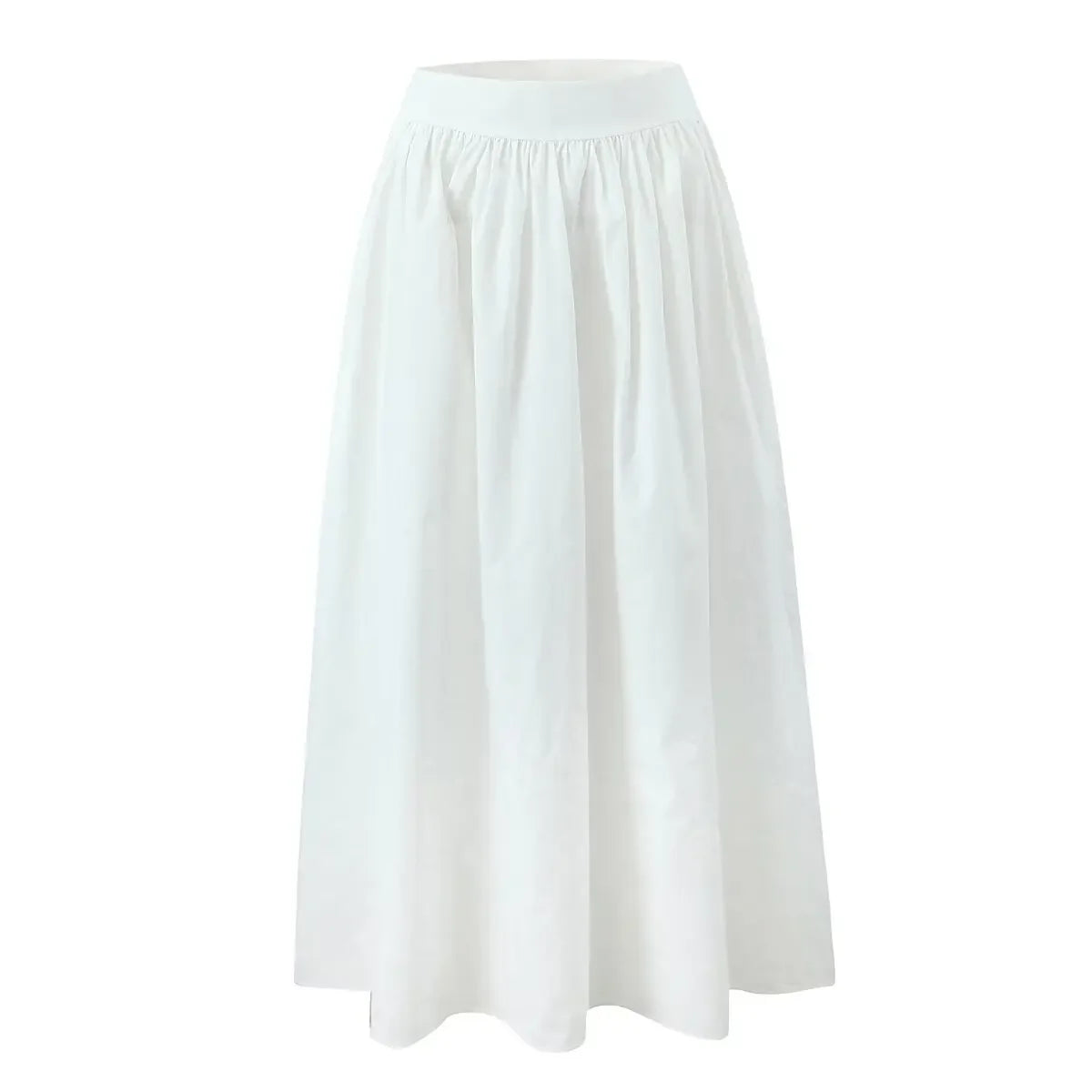 Summer Women White Cotton Dress Set 2025 Top+skirt 2 Pcs Outfit Ruffles Button Slim Top A-line Maxi Skirt Beach Casual Dress by Ladyez