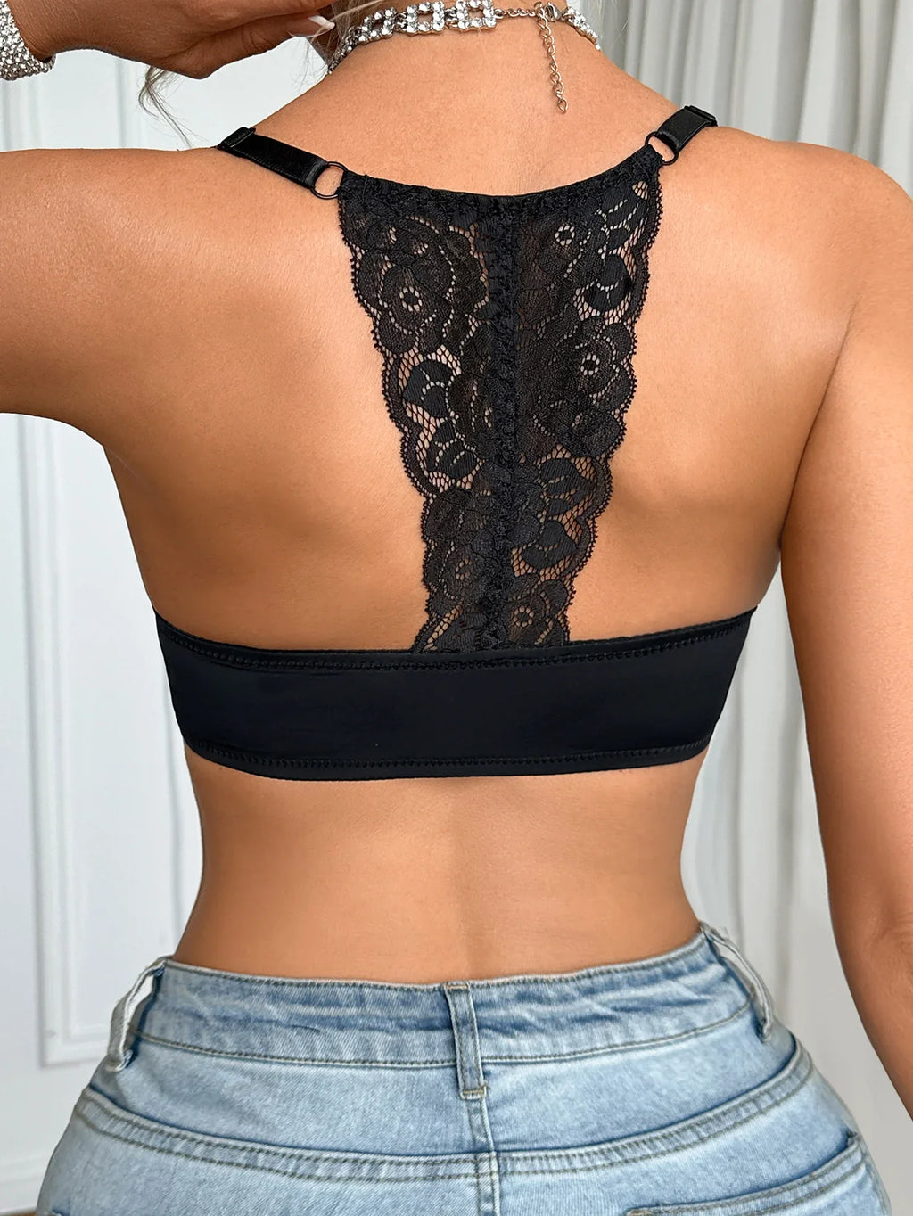 Modern Elegant Women's Sexy Bras Push up Underwire Bra Luxury Floral Lace Cup with Beautiful Backless Padded Boost Lingerie by Ladyez