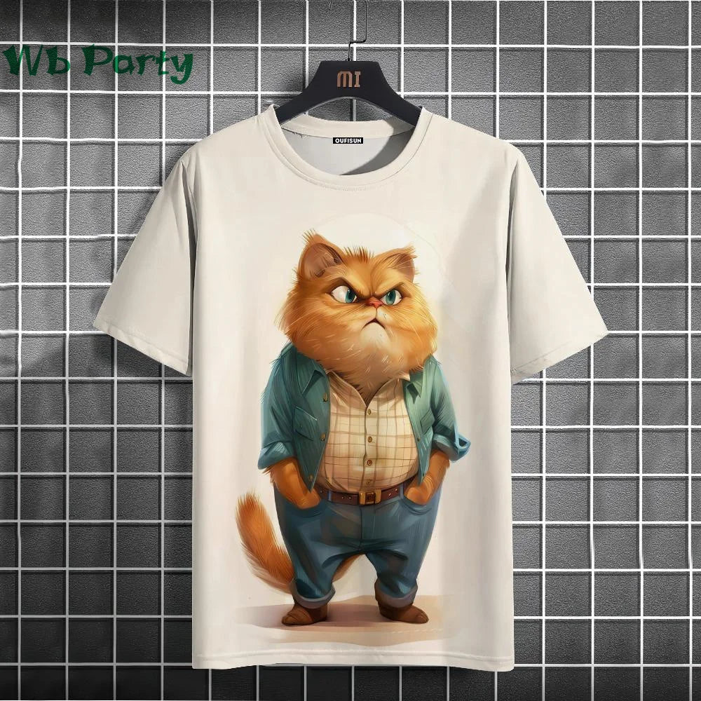 Cat Print shirts - Y2K Graphic T-Shirt by FitiqueFit