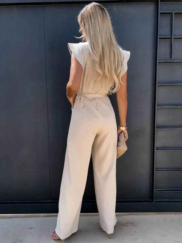 Summer Short Sleeve Wide Leg Jumpsuit for Women Elegant Romper Vintage Streetwear Jumpsuits Overalls Women Jump Suit Woman by Wild and Free Boutique