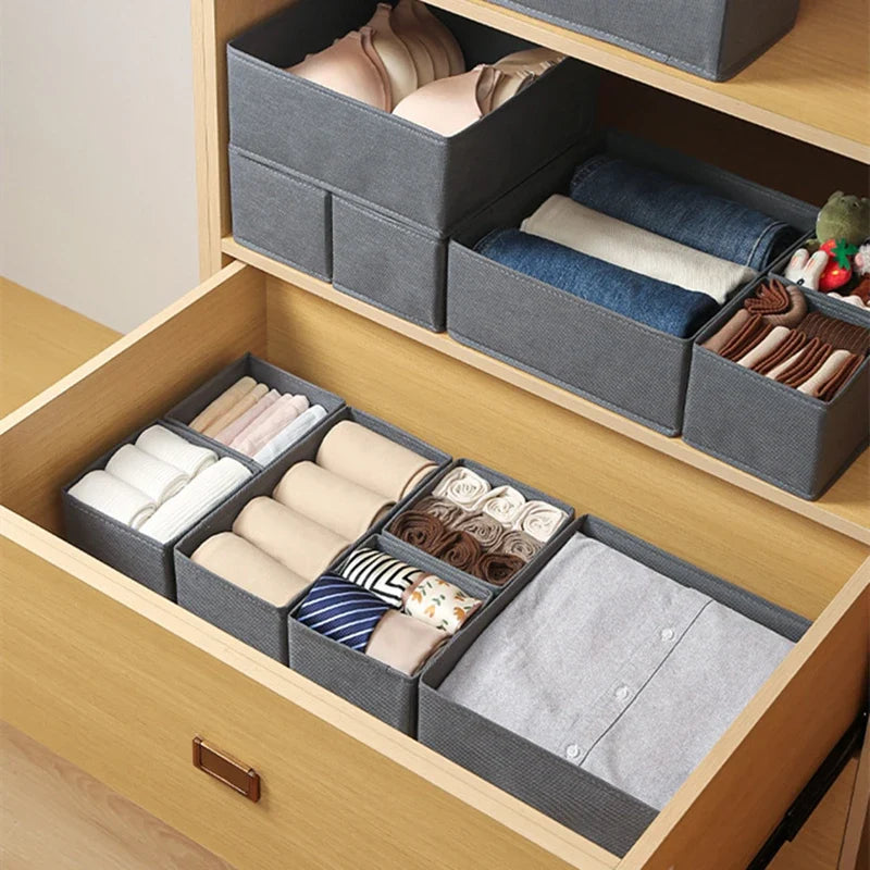 Foldable Drawer Organizers Underwear Storage Box Home Bra Socks Leggings Belts Ties Storage Organizers Box Closet Organization by FLIPSTYLEZLLC