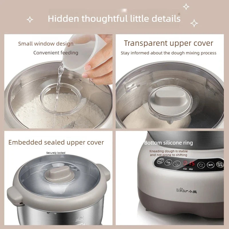 Automatic Dough Kneader Machine, Large Capacity Home Flour Mixer with Fermentation, Heavy Duty Stable Non-Shake Body by FLIPSTYLEZLLC