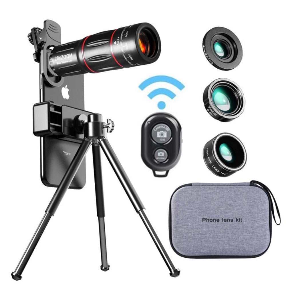 Dragon Bluetooth Ultra HD 28X Zoom Telescope Lens Tripod Kit by Yellow Pandora