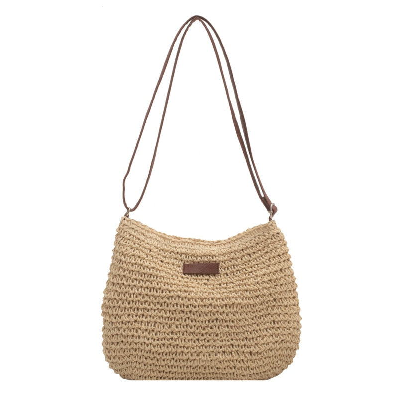 Casual Summer Shoulder Straw Bag by Yellow Pandora