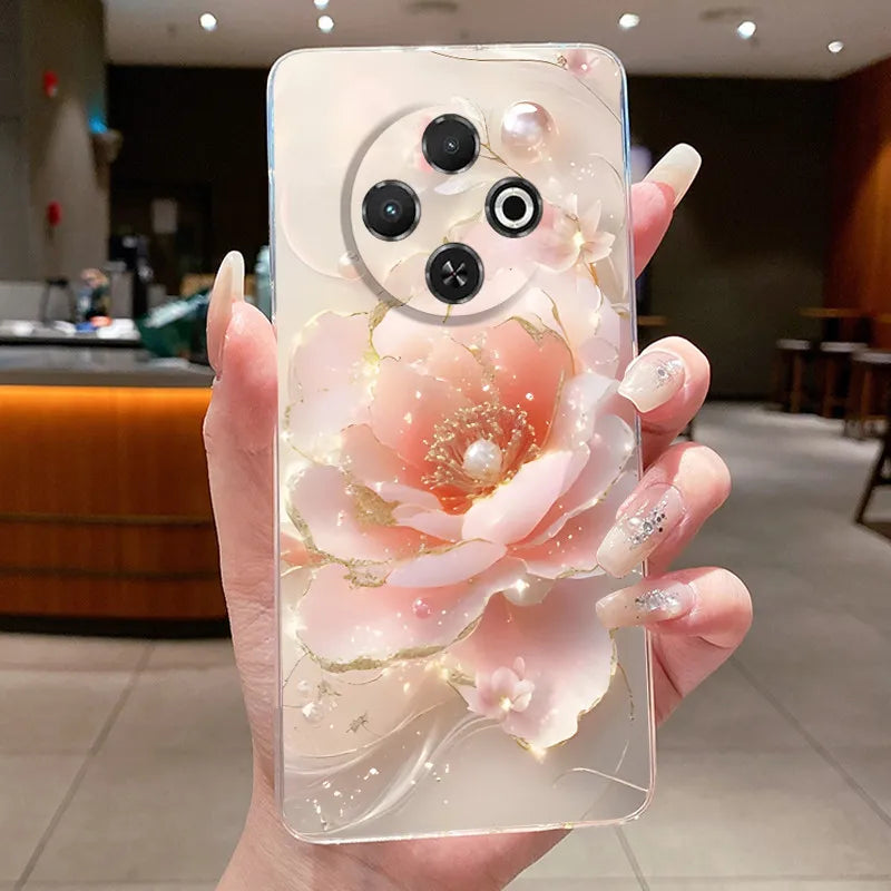 For Tecno Spark 30C Case kl5 kl5n Aesthetic Butterfly Flower Clear Soft Silicone Back Cover Techno Spark 30C Phone Case k15 k15n by FLIPSTYLEZLLC