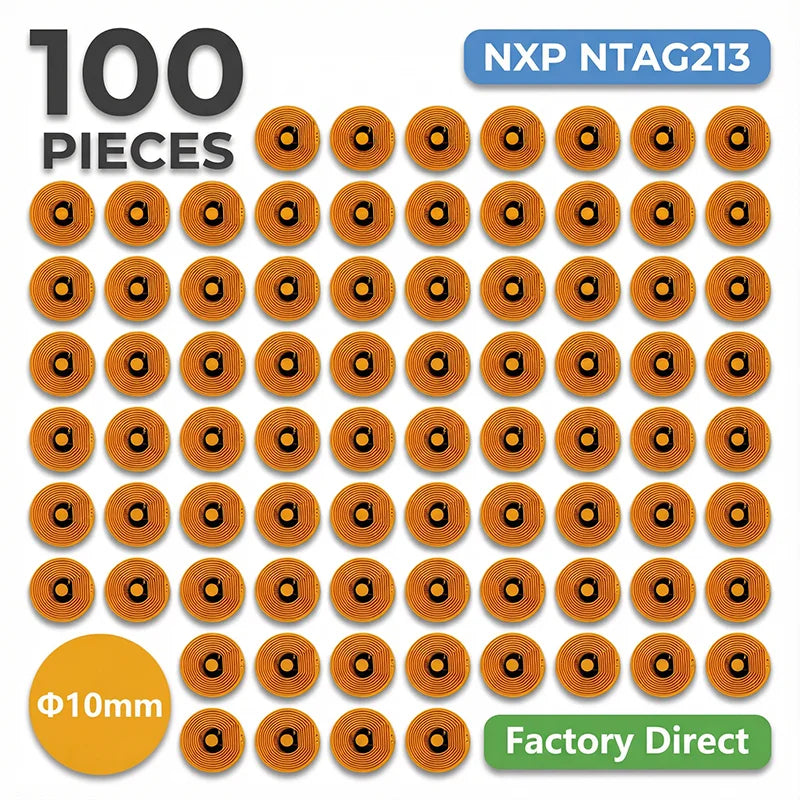 10mm FPC NFC Tag Ntag213 Rewritable Sticker for Iphone Android Devices by FLIPSTYLEZLLC