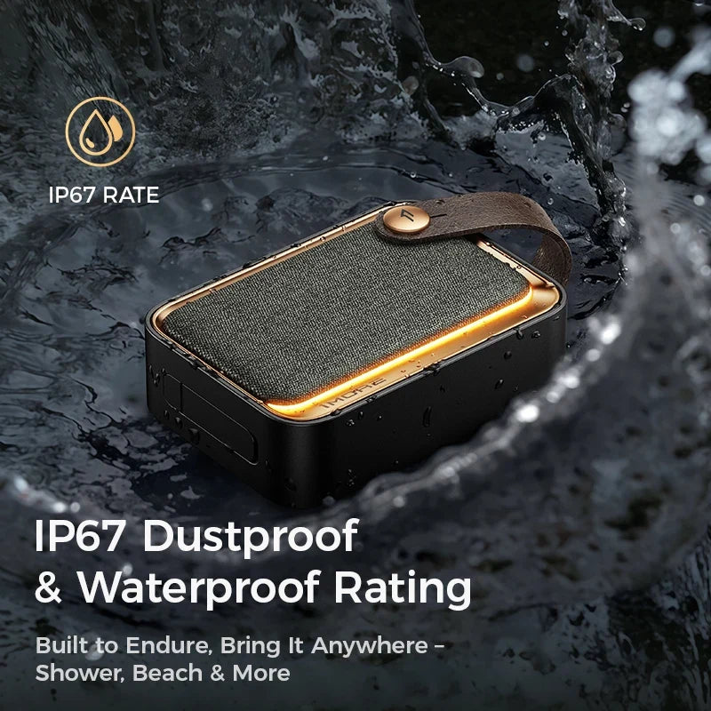 1MORE NANO Portable Bluetooth Speaker Deep Bass TWS Stereo Pairing RGB Light IP67 Outdoor Mini Sound Box 40H Playtime by FLIPSTYLEZLLC