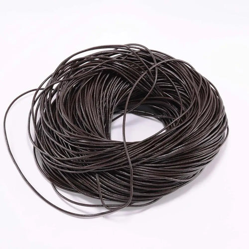 2/5 Meters/Lot 1-6mm Genuine Cow Leather Round Thong Cord DIY Bracelet by AliExpress