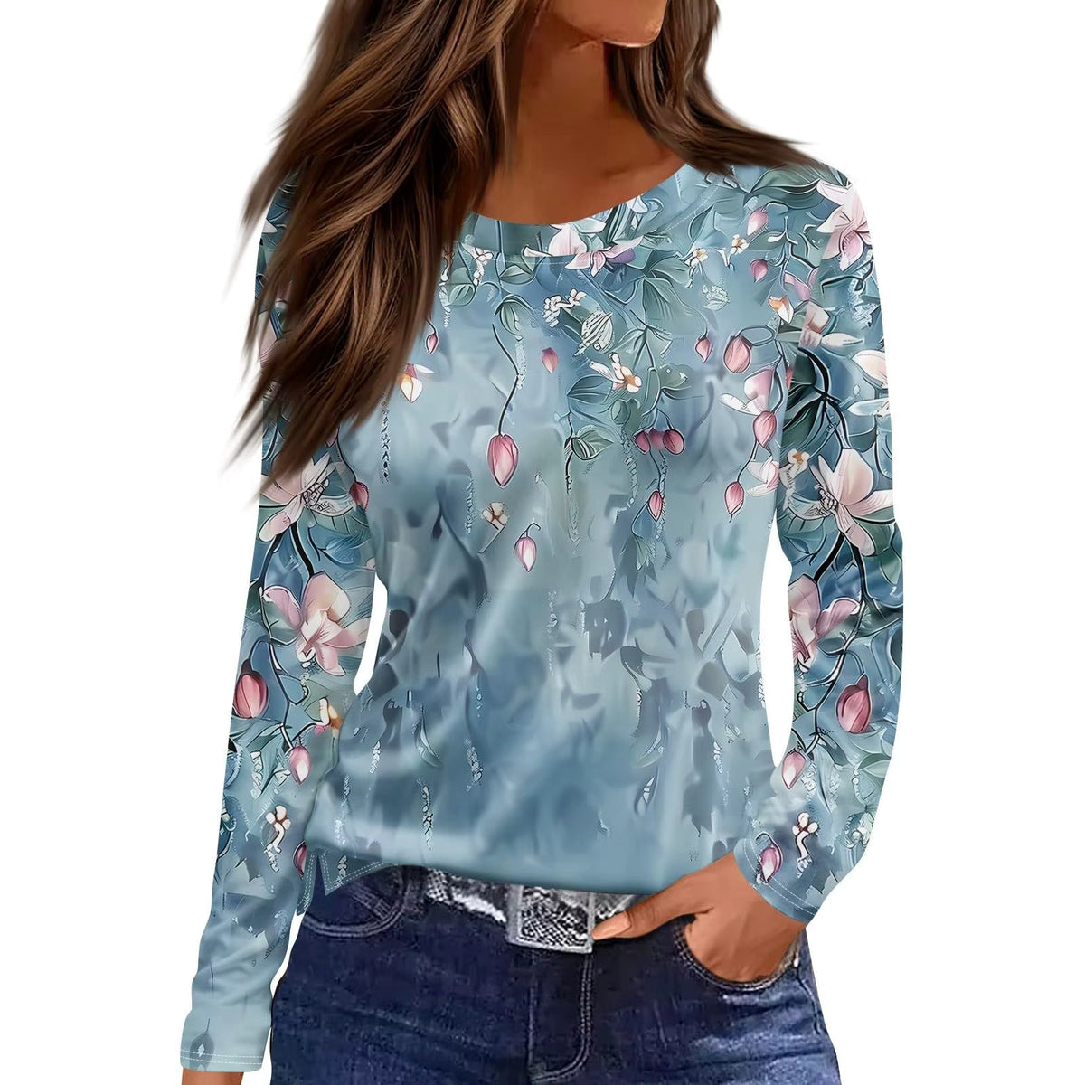 Vintage Floral Mesh Blouse – 9 Styles, S–XXXL by FitiqueFit