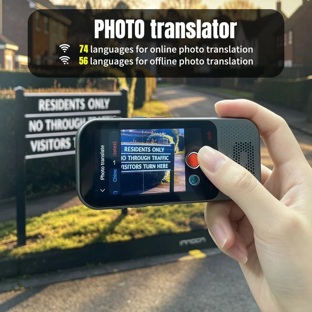 Language Translator Device Support 138 Languages Translation Device AI Translator with ChatGPT Offline Photo Voice Translator by FLIPSTYLEZLLC