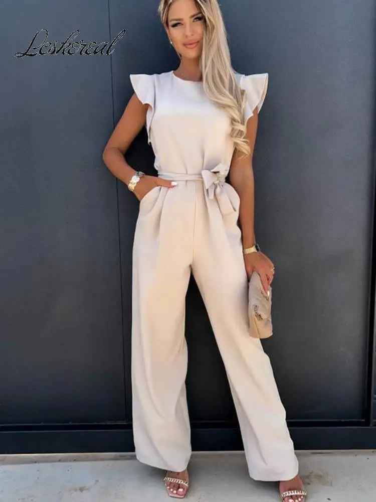 Summer Short Sleeve Wide Leg Jumpsuit for Women Elegant Romper Vintage Streetwear Jumpsuits Overalls Women Jump Suit Woman by Wild and Free Boutique