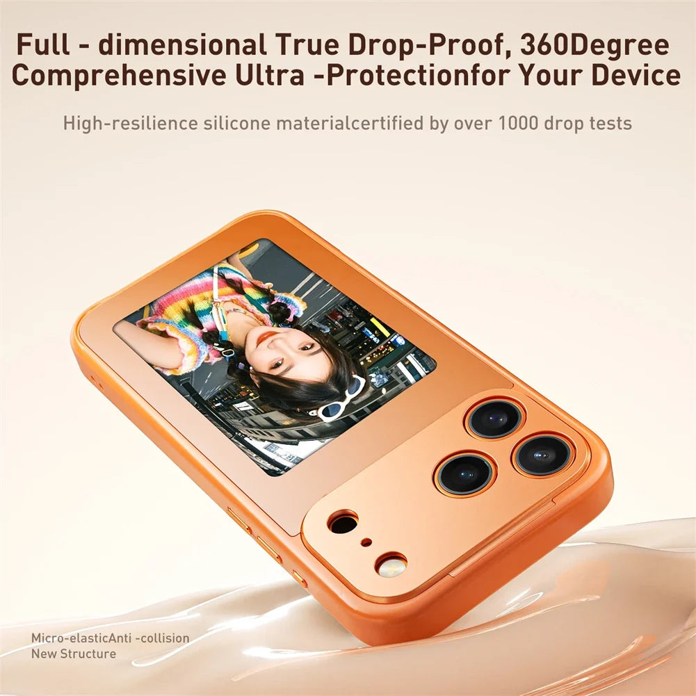 NFC Function AI Phone Cases For iPhone 17 Pro Max ink Screen DIY Luxury E ink Screen Display Customized Phone Case by FLIPSTYLEZLLC