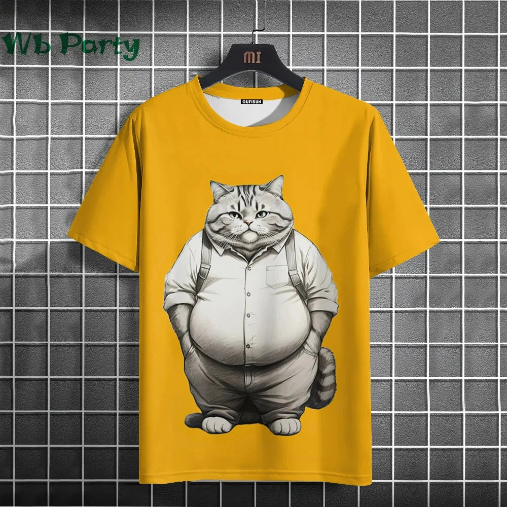 Cat Print shirts - Y2K Graphic T-Shirt by FitiqueFit