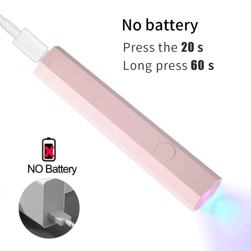 YIKOOLIN Convenient Handheld Nail Dryer Lamp UV/LED Nail Curing All Gel Polish Nail Art Tool Nail Art Convenient Nail Lamp by Aliexpress