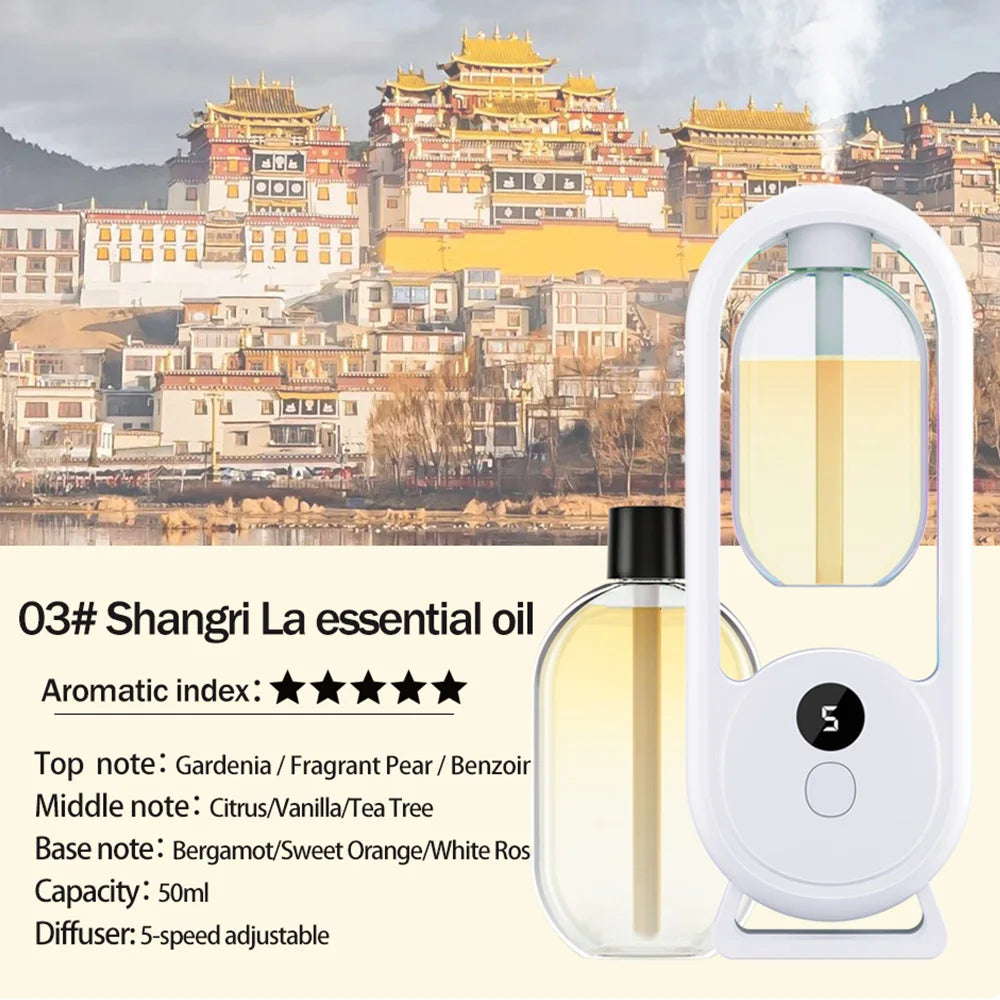 Rechargeable portable aroma diffuser Essential Oil Aromatherapy machine Timed air freshener to remove odors 5 modes timed spray by FLIPSTYLEZLLC
