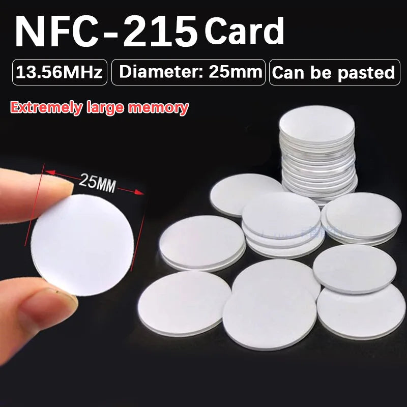 10/50pcs NFC Ntag215 Coin TAG Key 13.56mhz NTAG 215 Card Universal by FLIPSTYLEZLLC