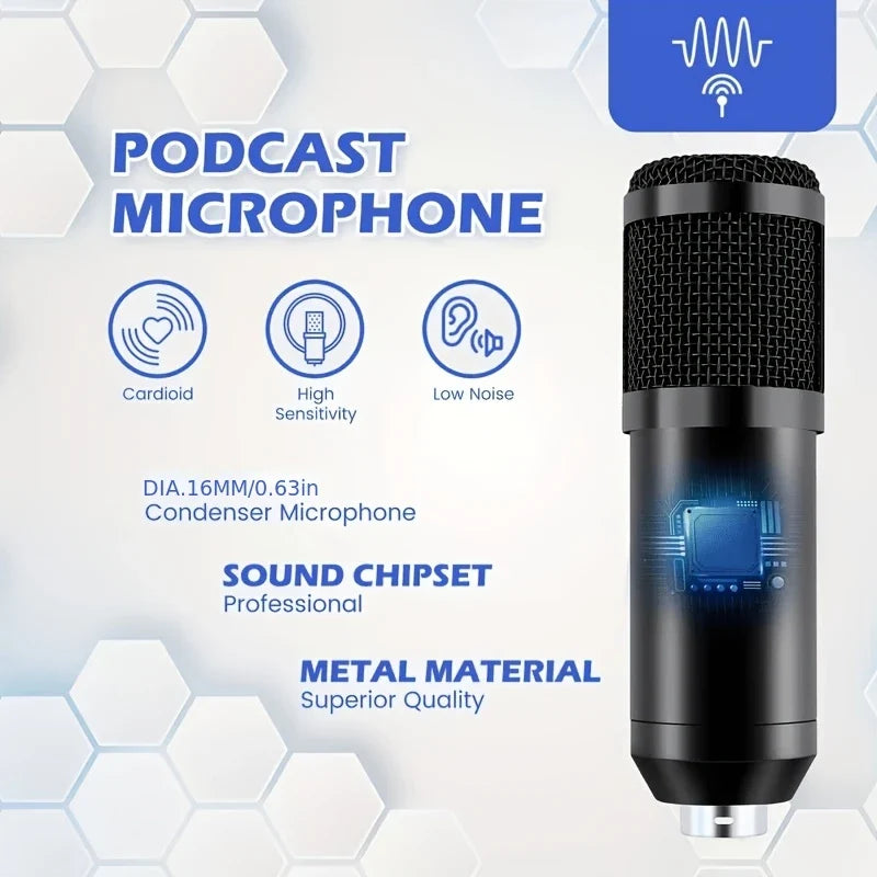 Home Recording Studio Kit - Professional Podcast & Music Mixing Equipment with Condenser Microphone Set for Singers Actors YouTubers by FLIPSTYLEZLLC