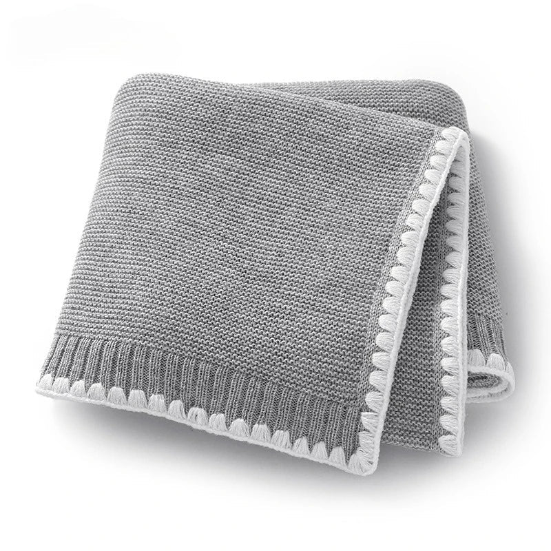 Personalized Name Breathable Baby Blanket Boys Girls Swaddle Wraps Newborn Nap Blankets Knitted Acrylic Infant Security Blankets by FLIPSTYLEZLLC