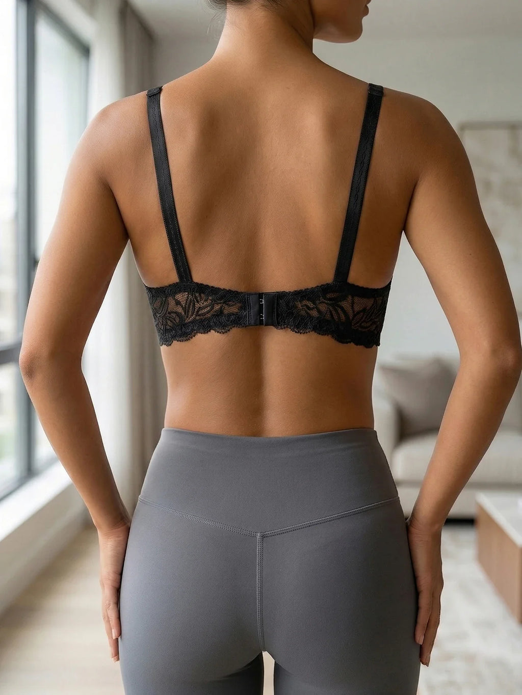 French Women's Lace Trim Push Up Bra Sexy Mesh Underwire Underwear Comfy Thin Padding Floral Lace Lingerie Bra by Ladyez