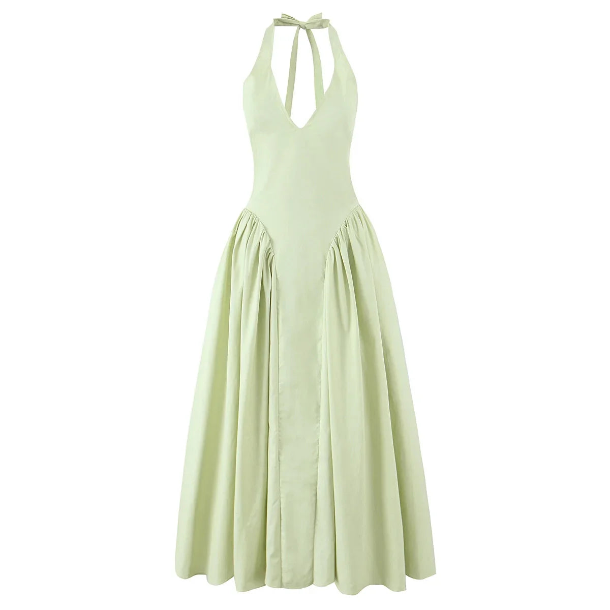 Foridol Summer Spring White Cotton Women's Dress Backless Halter Midi Party Dresses Elegant Vinatge A-line Vestidos 2025 New In by Ladyez