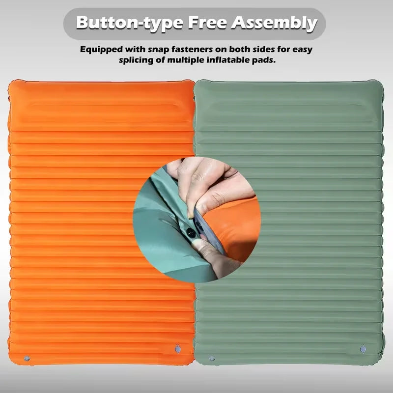 Thickened Double-Layer 3.94-Inch Inflatable Mat, Detachable Inflatable Pad, Suitable for Multiple People by FLIPSTYLEZLLC