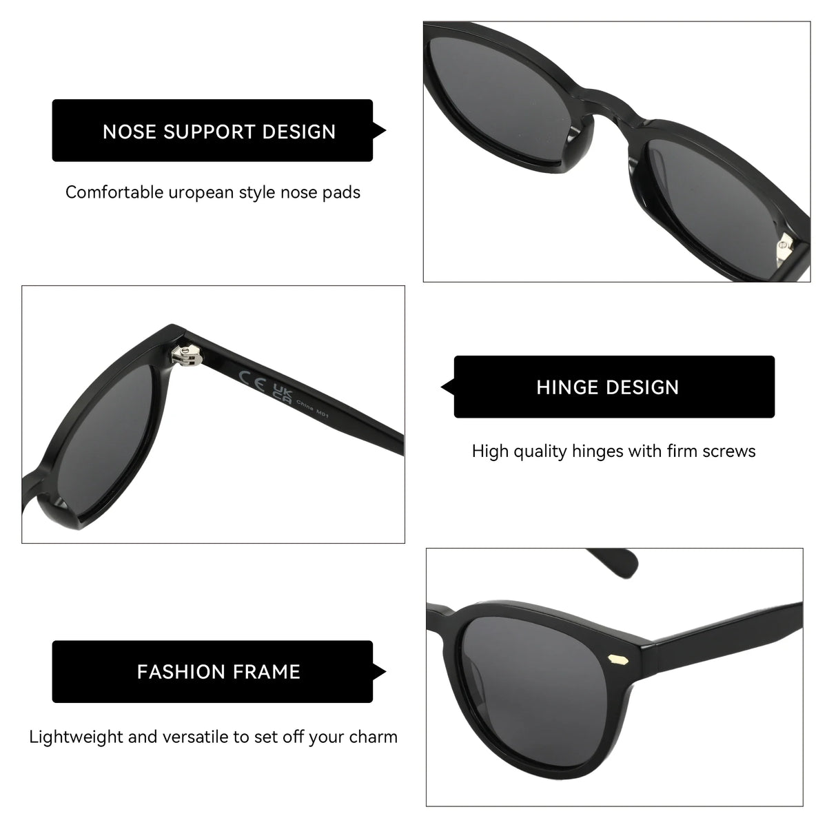 ZENOTTIC Classical High-quality Acetate Polarized Sunglasses Unisex UV400 Protection Shade Retro Round Sun Glasses ZS6211 by FLIPSTYLEZLLC