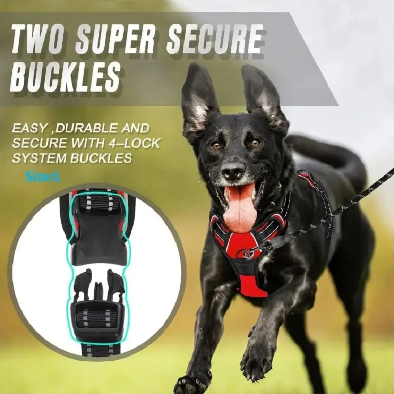 No Pull Dog Harness Large Dog Harnesses Heavy Duty Reflective Easy Control Handle for Large Dog Walking Medium Dogs Pet Supplies by FLIPSTYLEZLLC