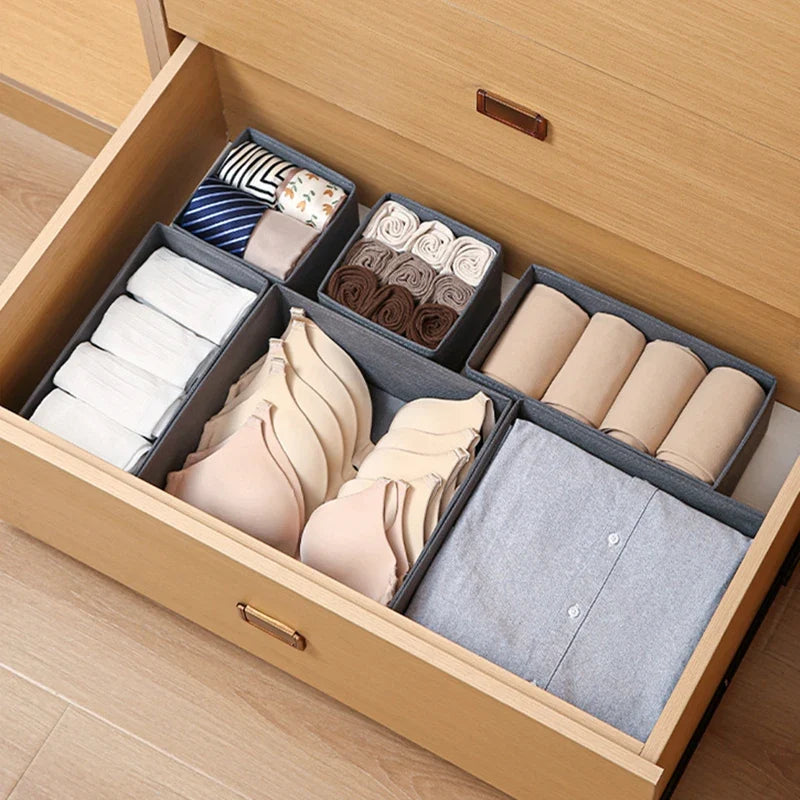 Foldable Drawer Organizers Underwear Storage Box Home Bra Socks Leggings Belts Ties Storage Organizers Box Closet Organization by FLIPSTYLEZLLC