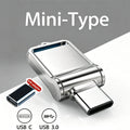 Mini 512GB OTG USB Flash Drive USB 3.0 Type C For iPhone iPad 32G 128GB 256GB Pendrive Samsung Android Laptop Memory Phone Stick by FLIPSTYLEZLLC