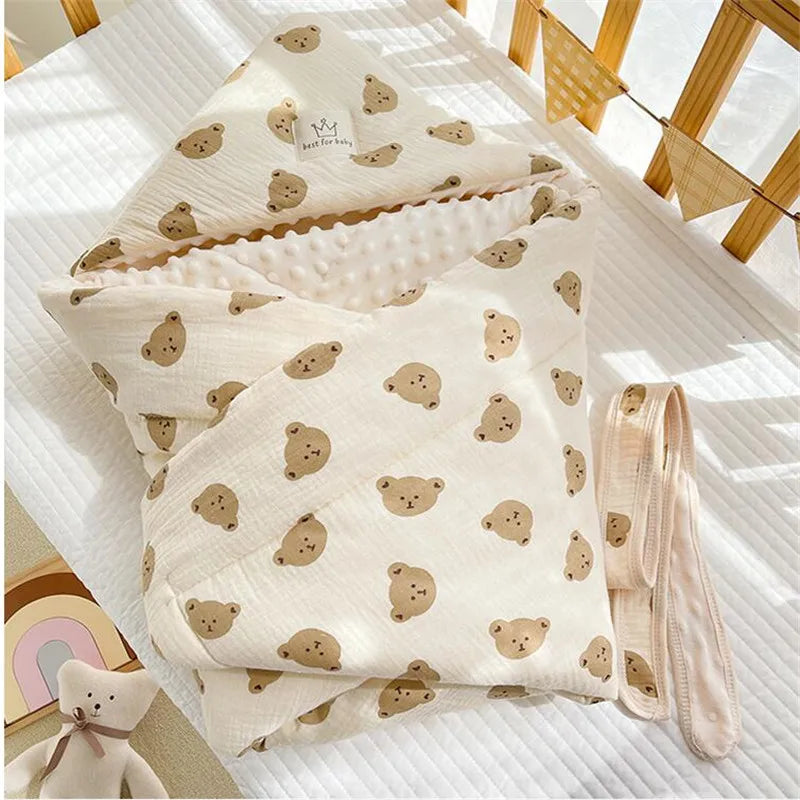 Newborn Baby Blanket Envelope Baby Receiving Blankets Boy Girl Cotton Soft Infant Swaddle Wrap Blankets For Stroller Crib Stuff by FLIPSTYLEZLLC