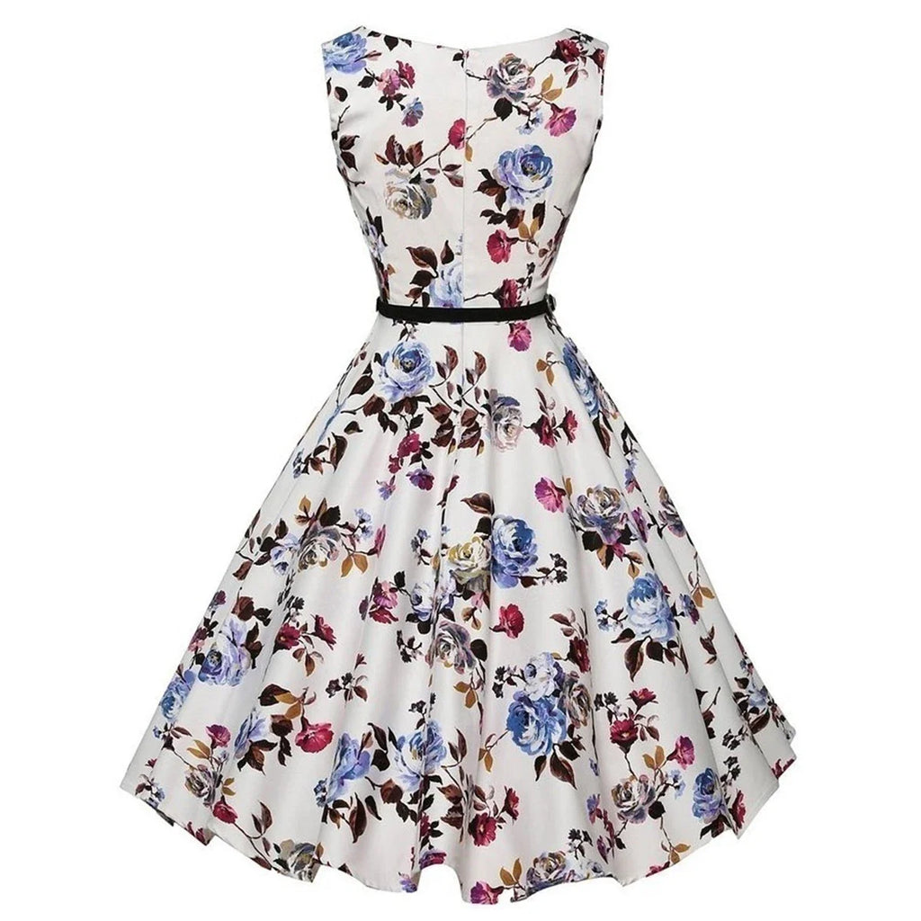 Summer Vestidos Dress Clothing Floral Robe Retro Swing Casual Vintage Rockabilly Dresses by Urban Fashion Icon