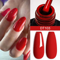 MEET ACROSS 7ml Red Gel Nail Polish Crystal Semi Permanent Soak Off UV Gel Varnish Nail Art Manicure Base Matte Top Coat Vernis by AliExpress