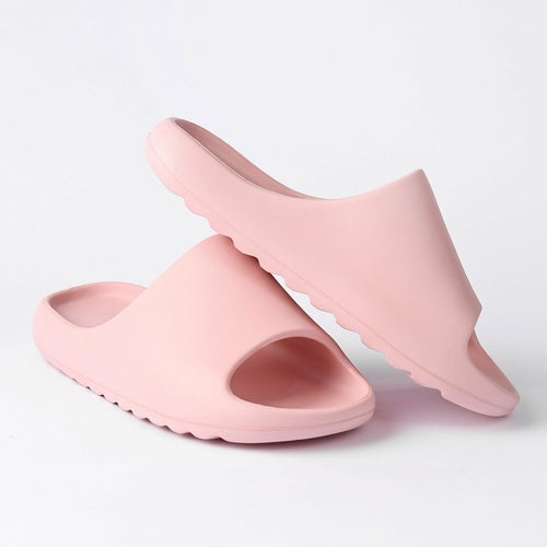 Cloud Pillow Slippers for Women - Pink Shower Shoes for College Dorm by Silver Juneberry
