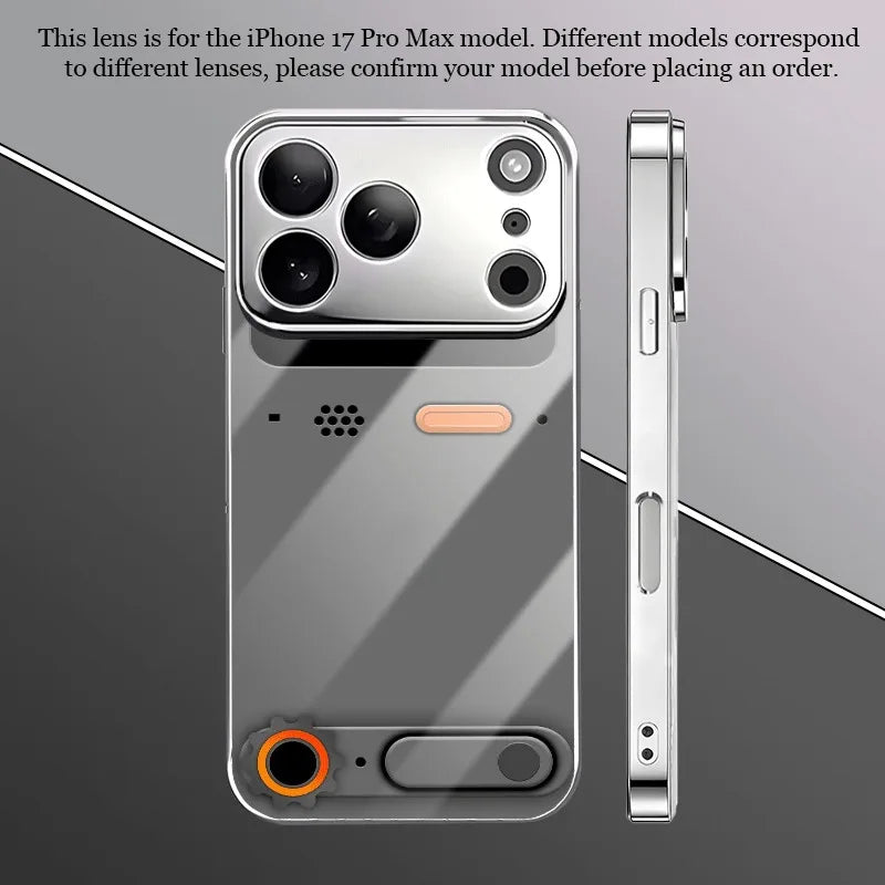 Minimalist Gaming Console Pattern Glass Phone Case For iPhone 11 12 13 14 15 16 17 Pro Max Plus 17 Air Electroplate Silver Cover by FLIPSTYLEZLLC
