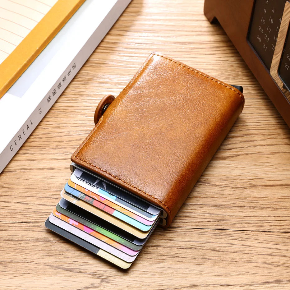 Rfid Men Card Wallets Carbon Fiber Slim Mini Wallet 14 Card Holders by AliExpress