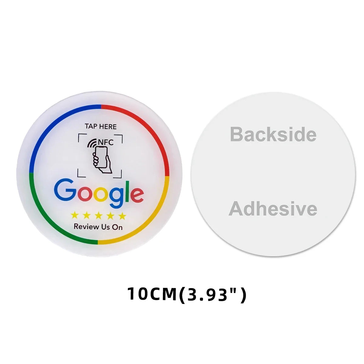 NFC Station table Tag 13.56Mhz programmable Compatible Google Review Card NFC Reviews display bending Card Acrylic Table Sticker by FLIPSTYLEZLLC