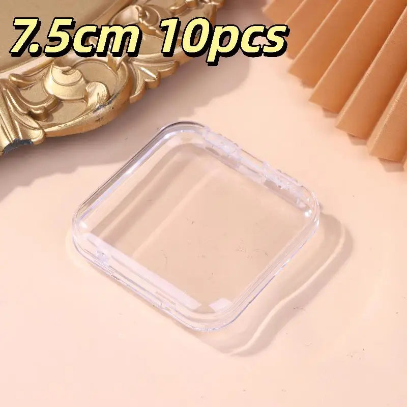 Hot！10/20PCS Press-On Nail Storage Acrylic Boxes Transparent Clear Nail Boxes Jewelry Storage Tool Accessories by FLIPSTYLEZLLC