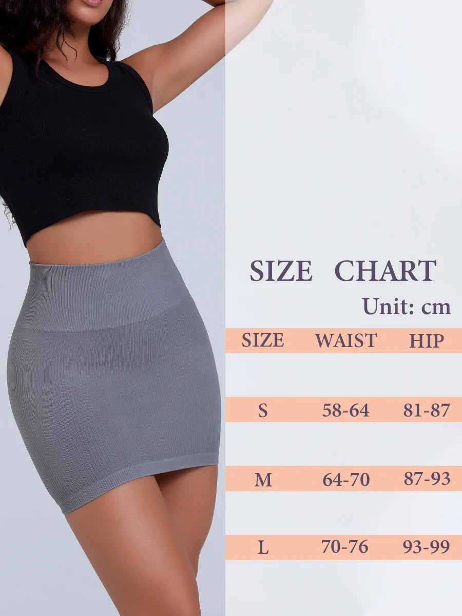 Women Ribbed Sexy High Waist Mini Slim Skirt,Versatile for Office Pencil Skirt Solid Color Soft Stretchy Short Skirt All-Season by Urban Fashion Icon
