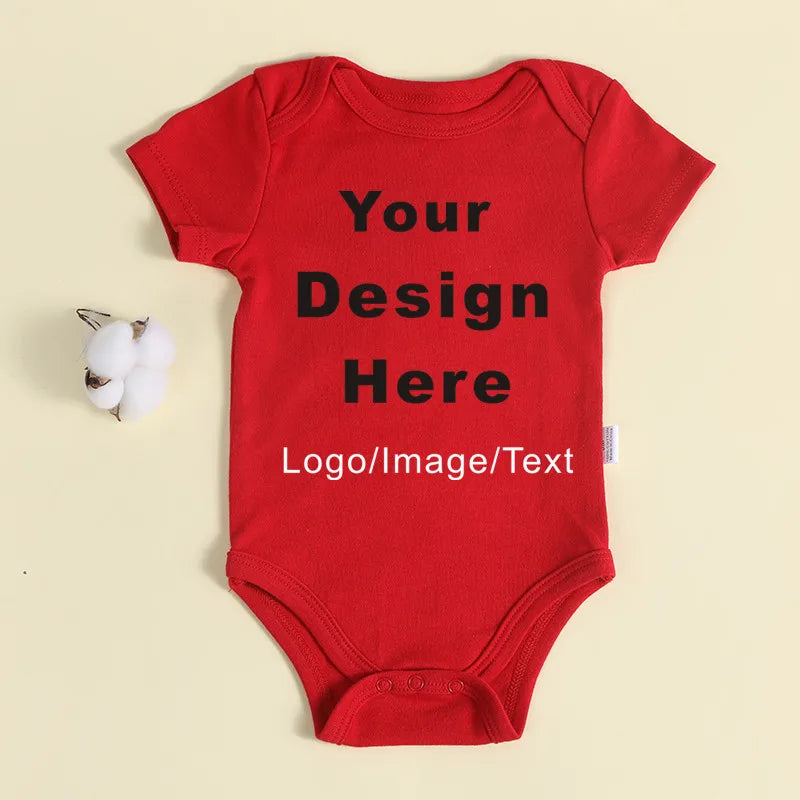 DIY YOUR Deisng Newborn Customization Bodysuit Long Sleeve & Short Sleeve Jumpsuit Simple CUSTOM TEXT Baby Romper by FLIPSTYLEZLLC