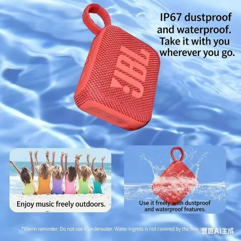 JBL GO 4 Music BRIC Wireless Bluetooth Audio Mini Waterproof Speaker Outdoor Subwoofer Portable Home by FLIPSTYLEZLLC