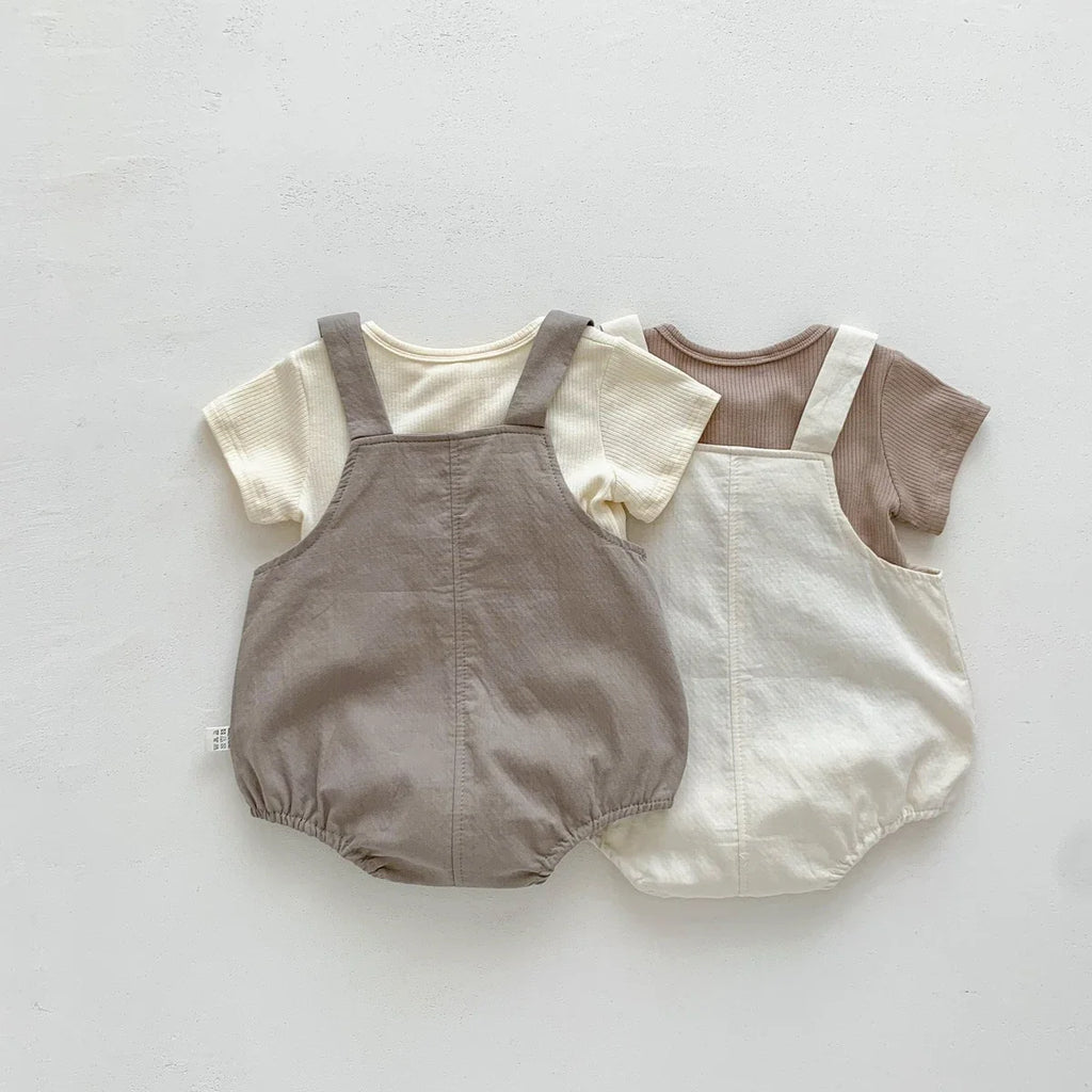 Summer Baby Clothes Set Cute Bear Print Baby Overalls 0-24 Months by FLIPSTYLEZLLC