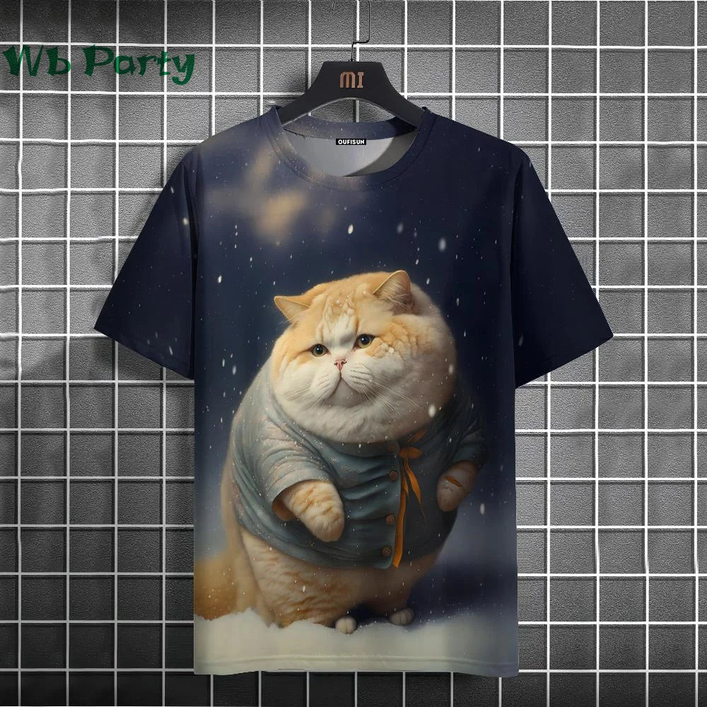 Cat Print shirts - Y2K Graphic T-Shirt by FitiqueFit