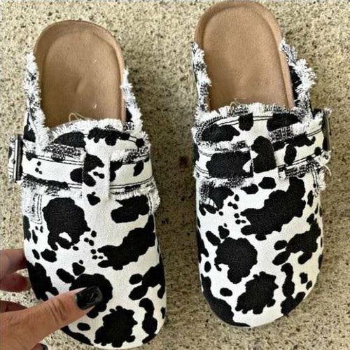 Flat Heel Round Toe Canvas Loafer Women's Vintage Clogs by Coffee Jasper