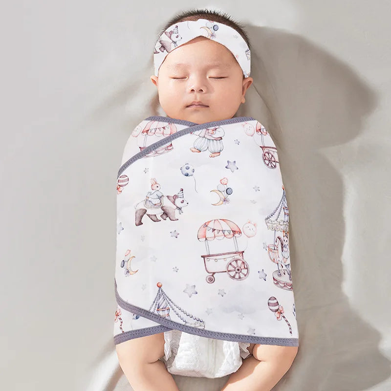 Cotton Baby Swaddle Anti-shock Sleeping Blanket Summer Thin Swaddling Wrap for Newborn Baby Sleeping Bag Bedding Items by FLIPSTYLEZLLC