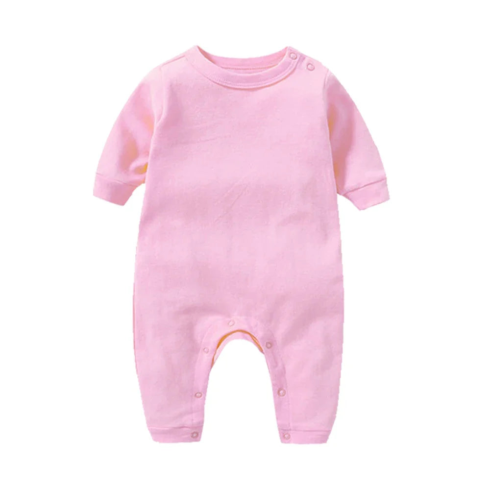 100% Cotton Baby Girl Jumpsuit Boy Rompers Solid Grows One-Pieces Newborn Sleepsuits Roupa De Bebe Jumpers Spring Autumn White by FLIPSTYLEZLLC