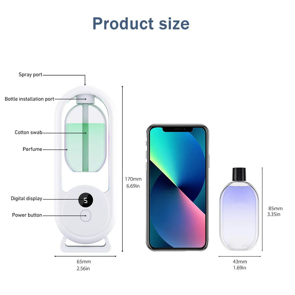 Rechargeable portable aroma diffuser Essential Oil Aromatherapy machine Timed air freshener to remove odors 5 modes timed spray by FLIPSTYLEZLLC