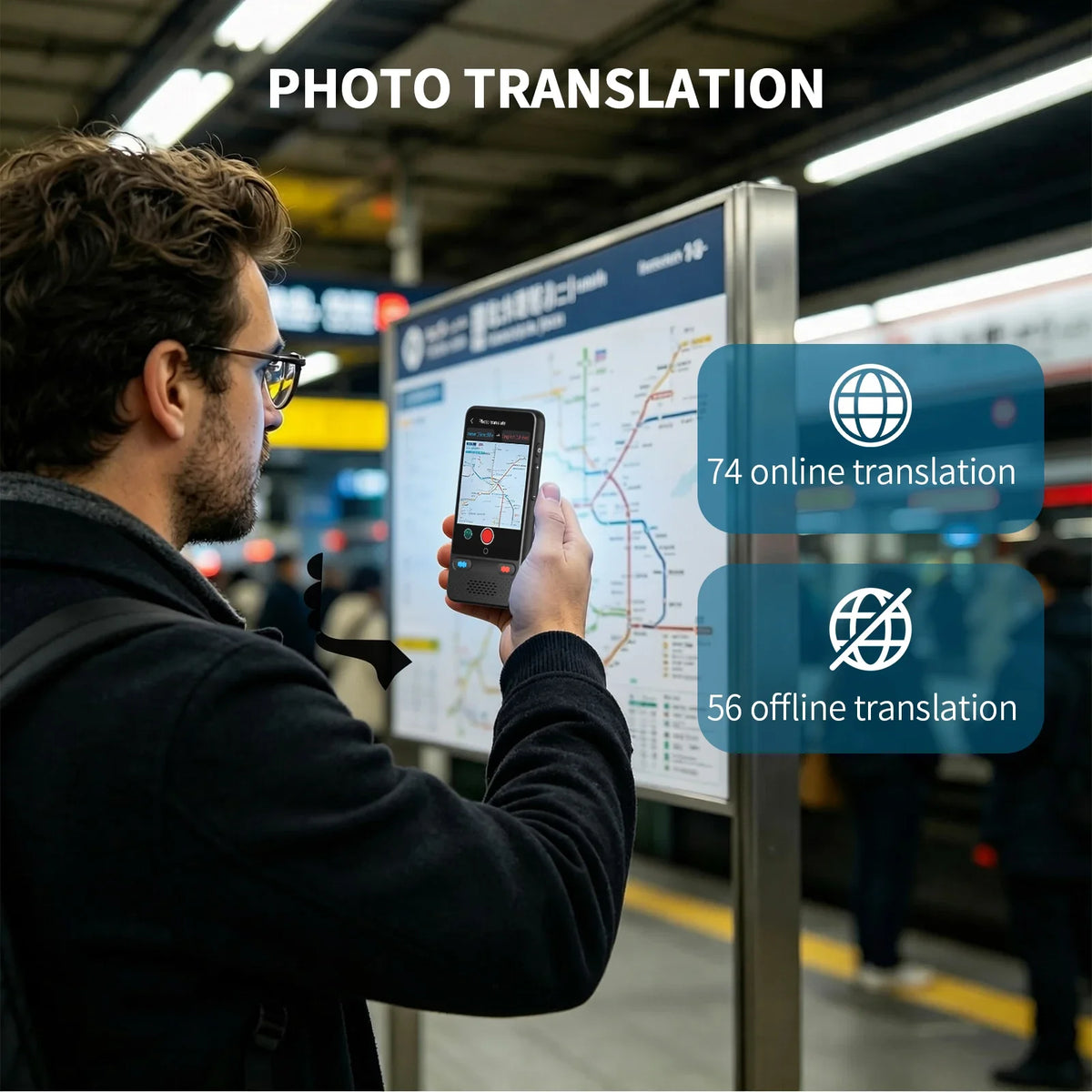 Language Translator Device AI Translation Support ChatGPT 138 Languages Translation Two Way Real Time Voice Translation by FLIPSTYLEZLLC