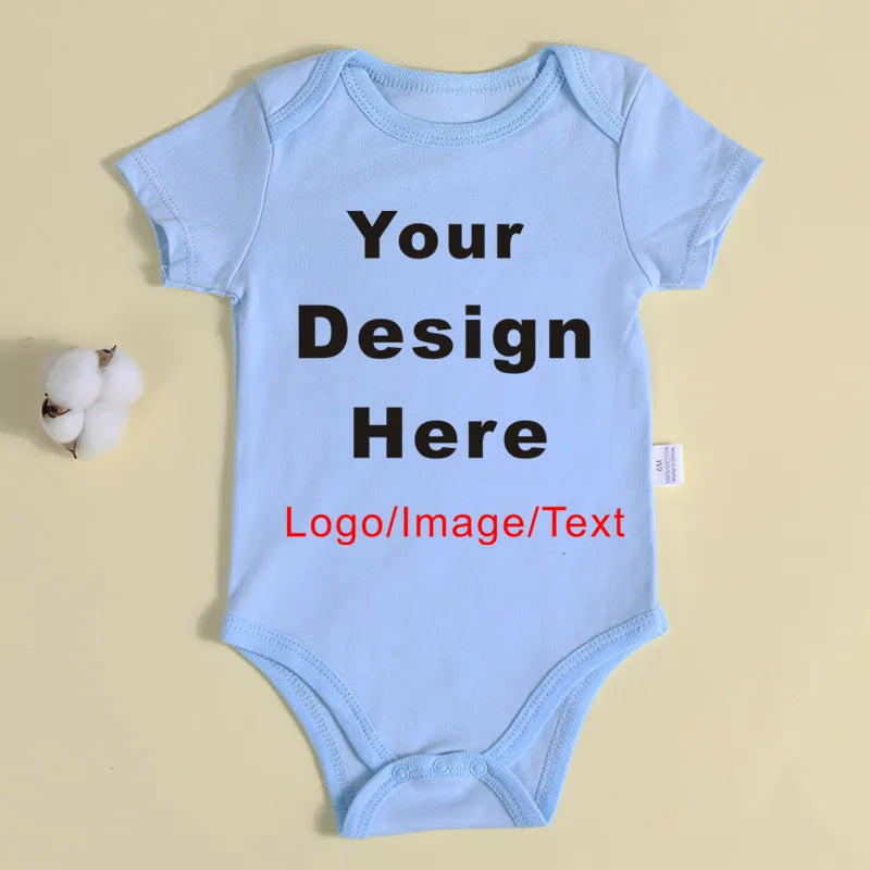 DIY YOUR Deisng Newborn Customization Bodysuit Long Sleeve & Short Sleeve Jumpsuit Simple CUSTOM TEXT Baby Romper by FLIPSTYLEZLLC
