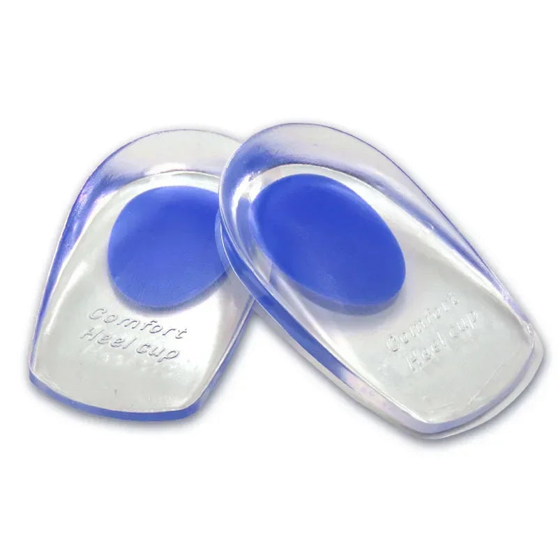 Silicone Gel Insoles Pain Cushion Bone Spurs Pain Relief Heel Cushion Thickened Soft Half Heel Insole Pad Height Increase by FLIPSTYLEZLLC